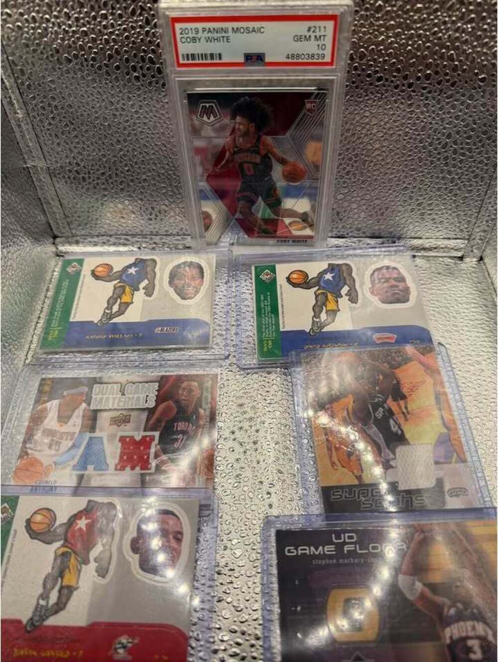 Basketball Card Lot – Coby White PSA 10 / Carmelo Anthony Relic / NBA Stars